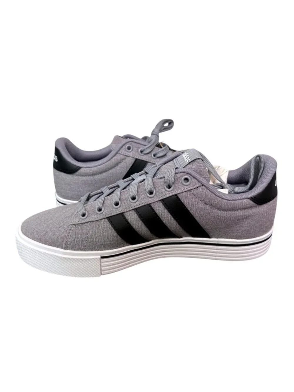 adidas Men's Gray Canvas Sneaker‎ Shoe size 8 Mens 9 Women's NWT